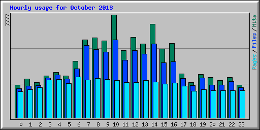 Hourly usage for October 2013