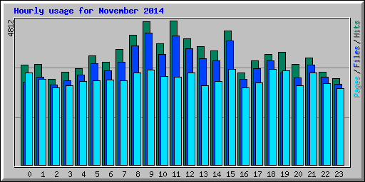 Hourly usage for November 2014