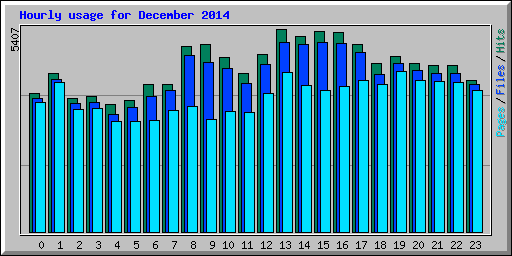Hourly usage for December 2014