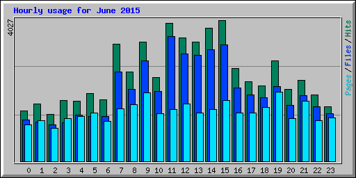 Hourly usage for June 2015