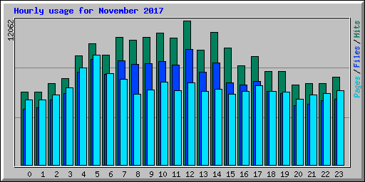 Hourly usage for November 2017