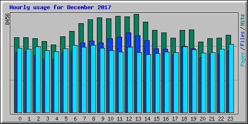 Hourly usage for December 2017